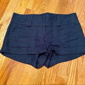 Forever 21 Women/Junior Linen Navy Tailored Shorts
